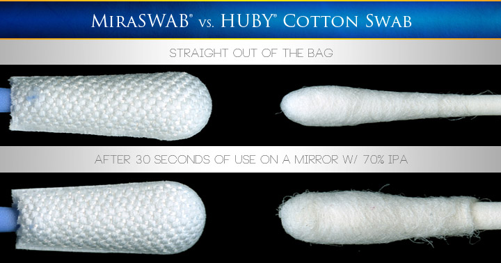 FoamTec MiraSWAB vs HUBY Cotton Swab